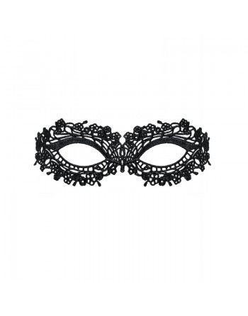  obsessive : masque noir à motif et noeud