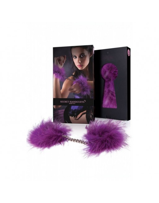 tendance sensuelle  secret play : menottes fourrure violette