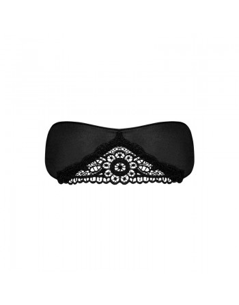  lingerie sexy : masque noir satinée