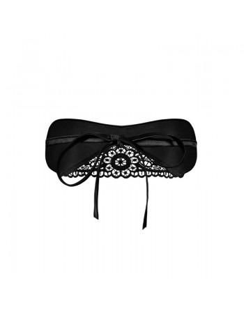  lingerie sexy : masque noir satinée