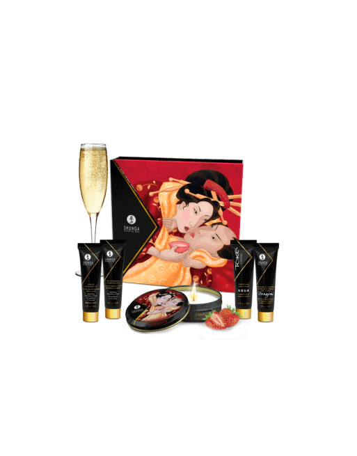 shunga : kit secret de geisha vin pétillant à la fraise shunga : kit secret de geisha vin pétillant à la fraise