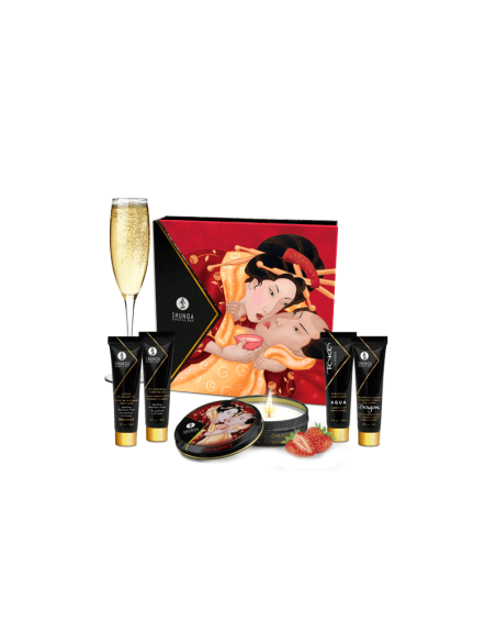  shunga : kit secret de geisha  vin pétillant à la fraise