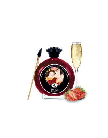  shunga  peinture de corps embrassable  vin pétillant à la fraise