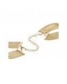  bracelets menottes métalliques dorées
