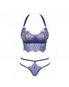  ensemble flowlace 2 pcs bleu de la marque de lingerie sexy obsessive