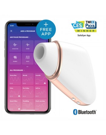 Stimulateur connecté Satisfyer Love Triangle - Blanc et Or