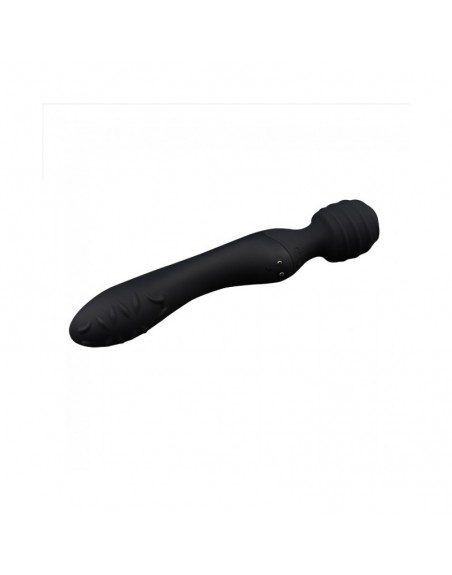  sextoys  marque love to love  twist noir 2en1 vibromasseur et wand