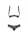 ensemble noir ouvert en fine dentelle de la marque obsessive lingerie