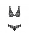ensemble noir de la collection luvea de la marque obsessive lingerie