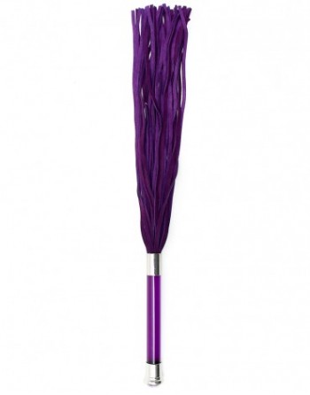 RIMBA - SUEDE FLOGGER WITH GLASS HANDLE AND CRYSTAL