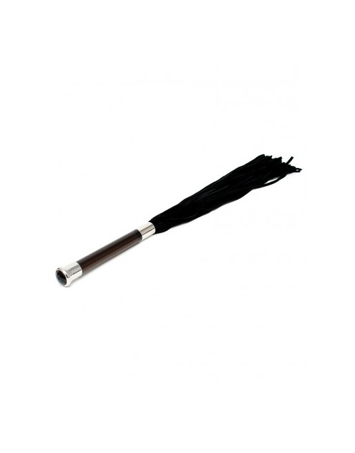 RIMBA - SUEDE FLOGGER WITH GLASS HANDLE AND CRYSTAL