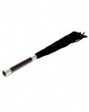 RIMBA - SUEDE FLOGGER WITH GLASS HANDLE AND CRYSTAL