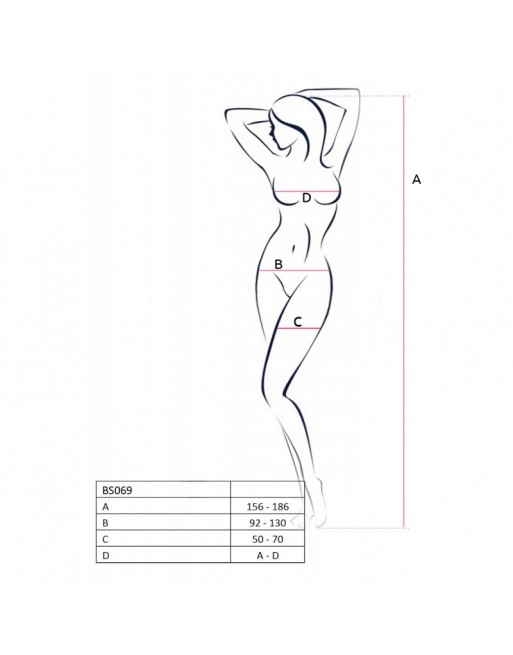 BS069W Bodystocking - Blanc BS069W Bodystocking - Blanc