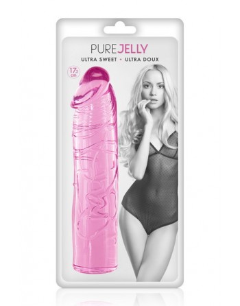 Godemichet droit rose 17.2cm Pure Jelly