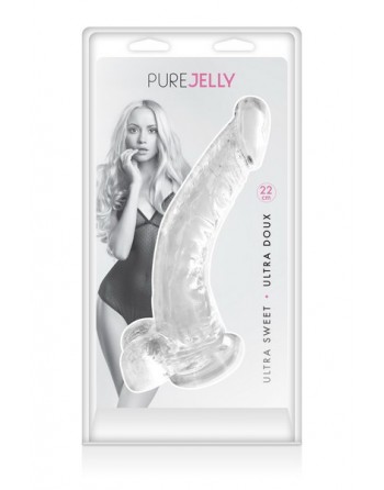 Gode translucide en jelly 22cm Pure Jelly