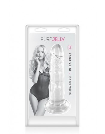 Gode translucide en jelly 18cm Pure Jelly