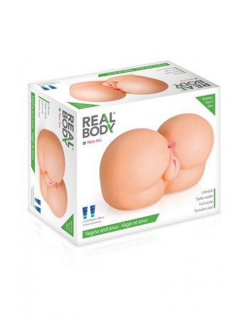 Fessier réaliste 2 orifices Real Body Nice Ass