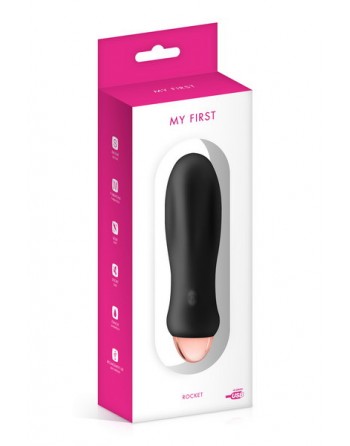 Vibromasseur noir profilé My First Rocket USB