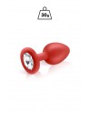 Plug rouge silicone et bijou S Cloud Hidden Eden