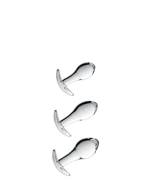 Set 3 plugs anal en verre Glossy Toys 17 Set 3 plugs anal en verre Glossy Toys 17