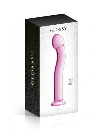 Dildo en verre rose point G 27 Glossy Toys