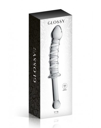 Dildo en verre avec poignée Glossy Toys 16 Clear