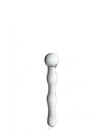 Dildo ondulé avec boule Glossy Toys 10 Clear