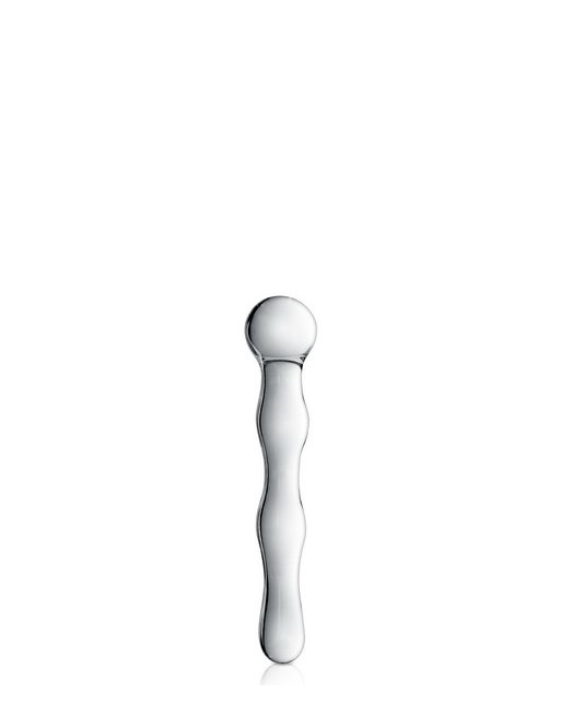 Dildo ondulé avec boule Glossy Toys 10 Clear