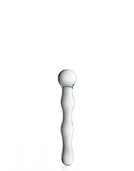 Dildo ondulé avec boule Glossy Toys 10 Clear