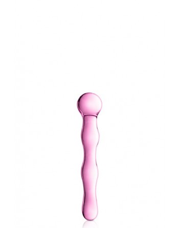 Dildo ondulé avec boule Glossy Toys 10 Pink