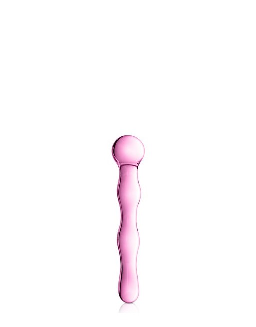 Dildo ondulé avec boule Glossy Toys 10 Pink