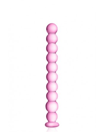 Dildo rose en verre Glossy Toys 18 Pink