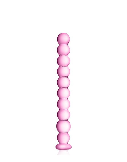 Dildo rose en verre Glossy Toys 18 Pink