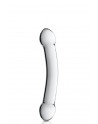 Double dildo incurvé en verre Glossy Toys 7 Clear