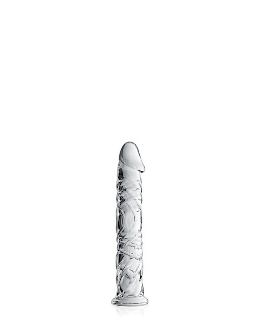 Dildo en verre gland et veines Glossy Toys 4 Clear