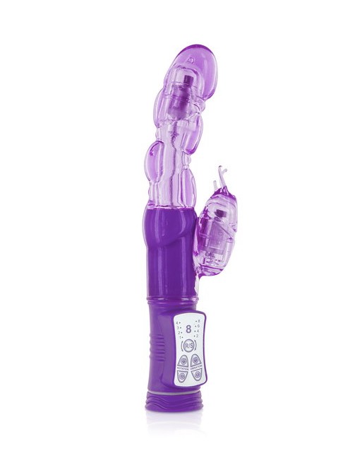 Vibromasseur rabbit violet tête USB Glamy