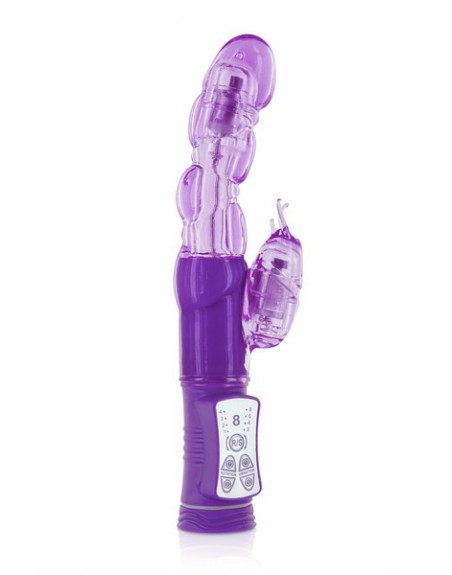 Vibromasseur rabbit violet tête USB Glamy