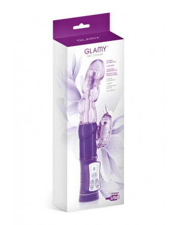 Vibromasseur rabbit violet tête USB Glamy