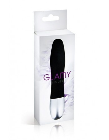 Vibromasseur lisse Glamy Finger Black