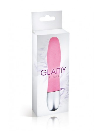 Vibromasseur lisse Glamy Finger Pink