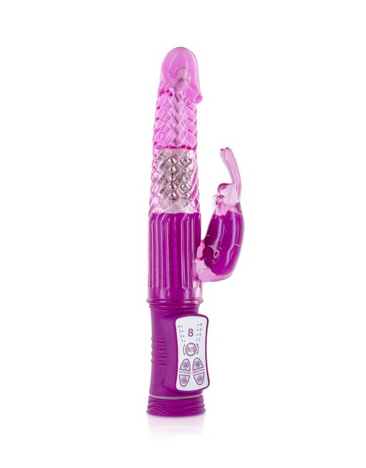 Vibromasseur rabbit rose USB 2 moteurs Glamy