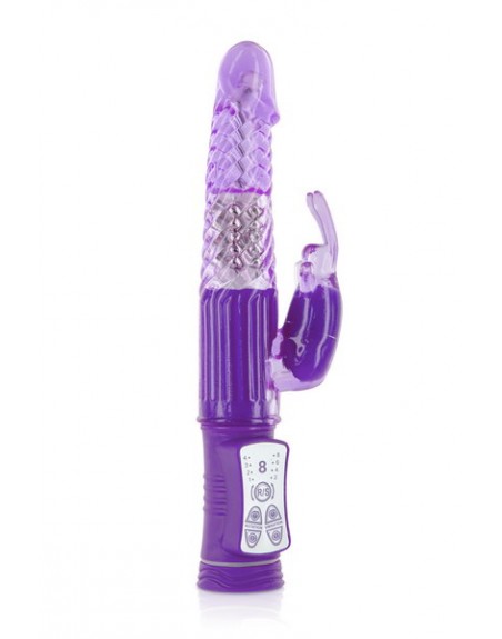 Vibromasseur rabbit violet USB 2 moteurs Glamy