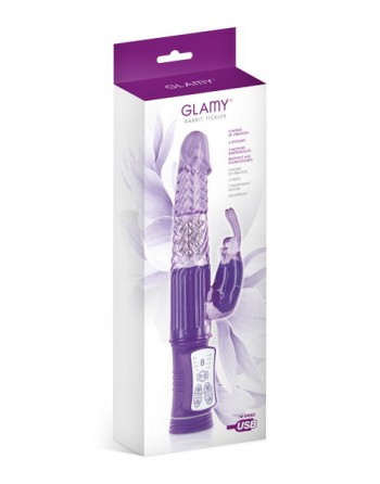 Vibromasseur rabbit violet USB 2 moteurs Glamy