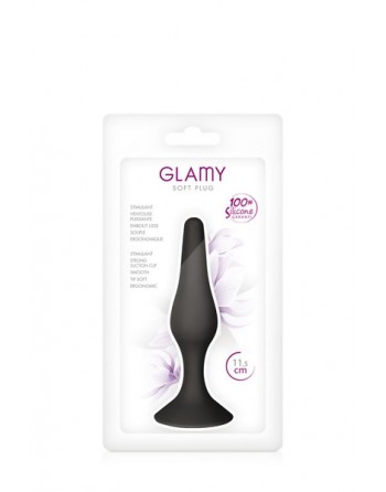 Plug anal ventouse noir Glamy M