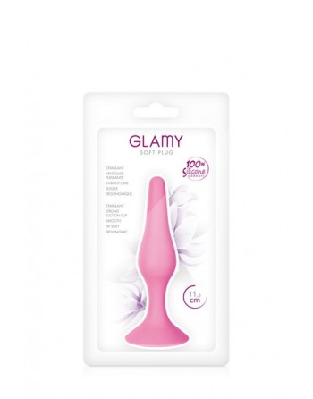 Plug anal ventouse rose Glamy M