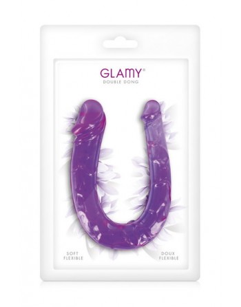 Double Dong réaliste violet Glamy