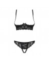 ensemble noir en fine dentelle de la marque obsessive lingerie