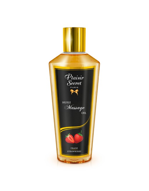 Huile massage sèche fraise Plaisir Secret 250ml