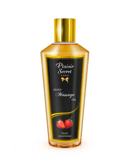 Huile massage sèche fraise Plaisir Secret 250ml