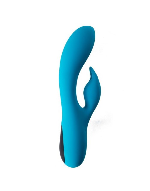 Vibromasseur rabbit bleu Dual Vibrator V2 Virgite